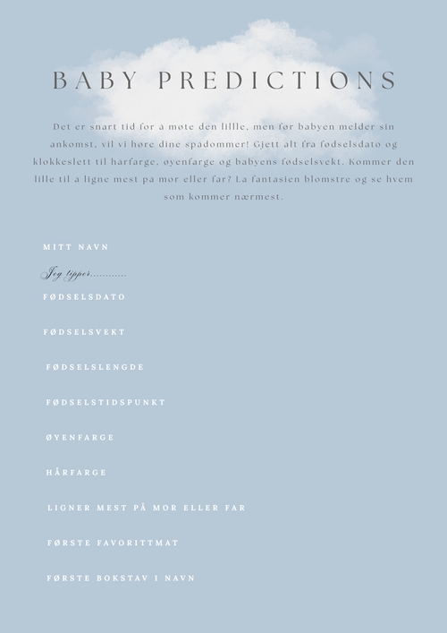 (ENGLISH) Baby Blue Baby Shower Game Bundle