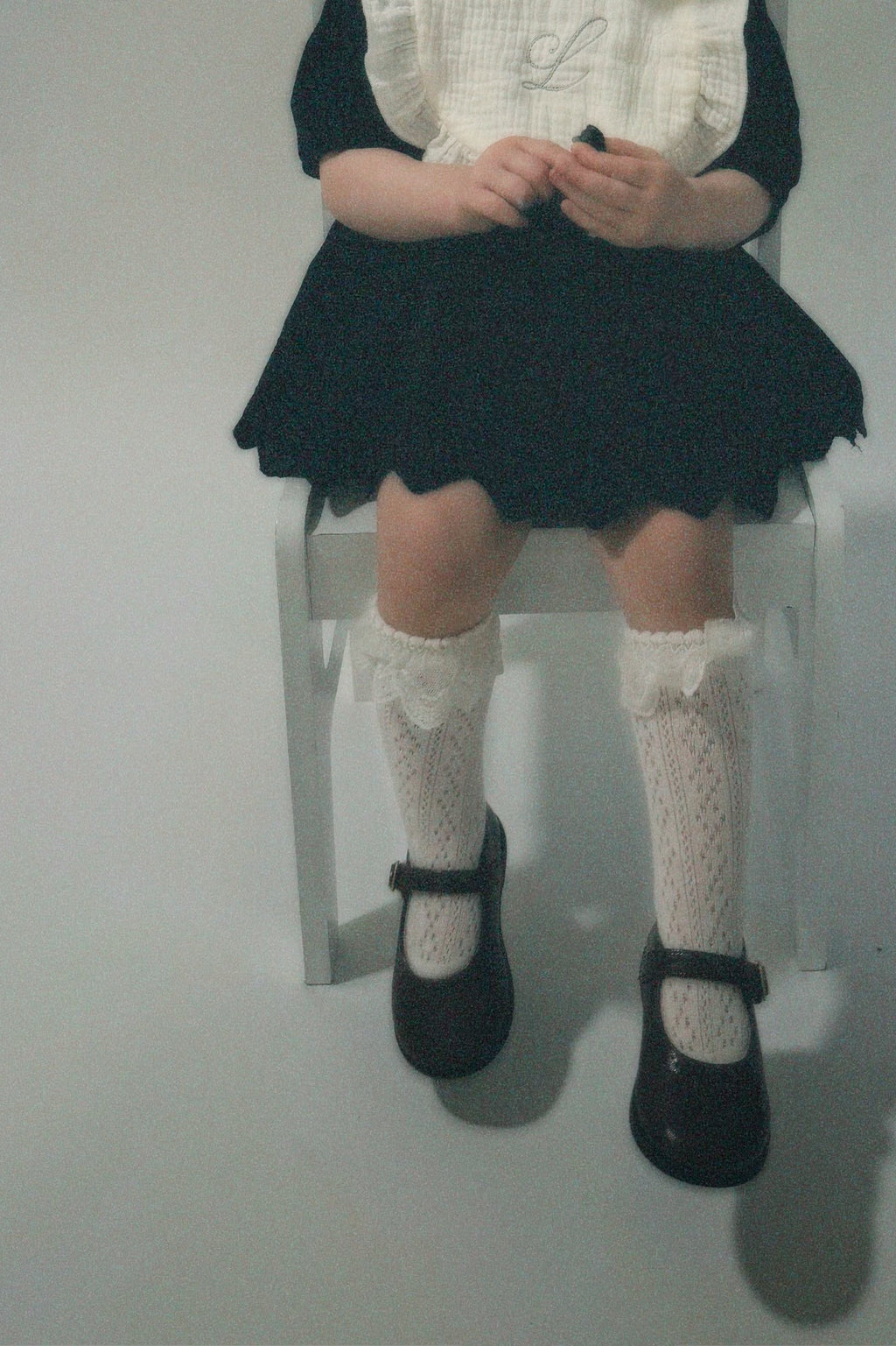 Blanc Knee Lace Socks