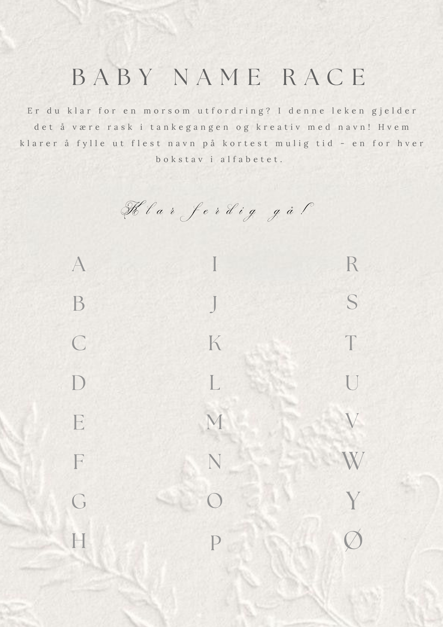 Babyshowerlek Bundle Nøytral Norsk