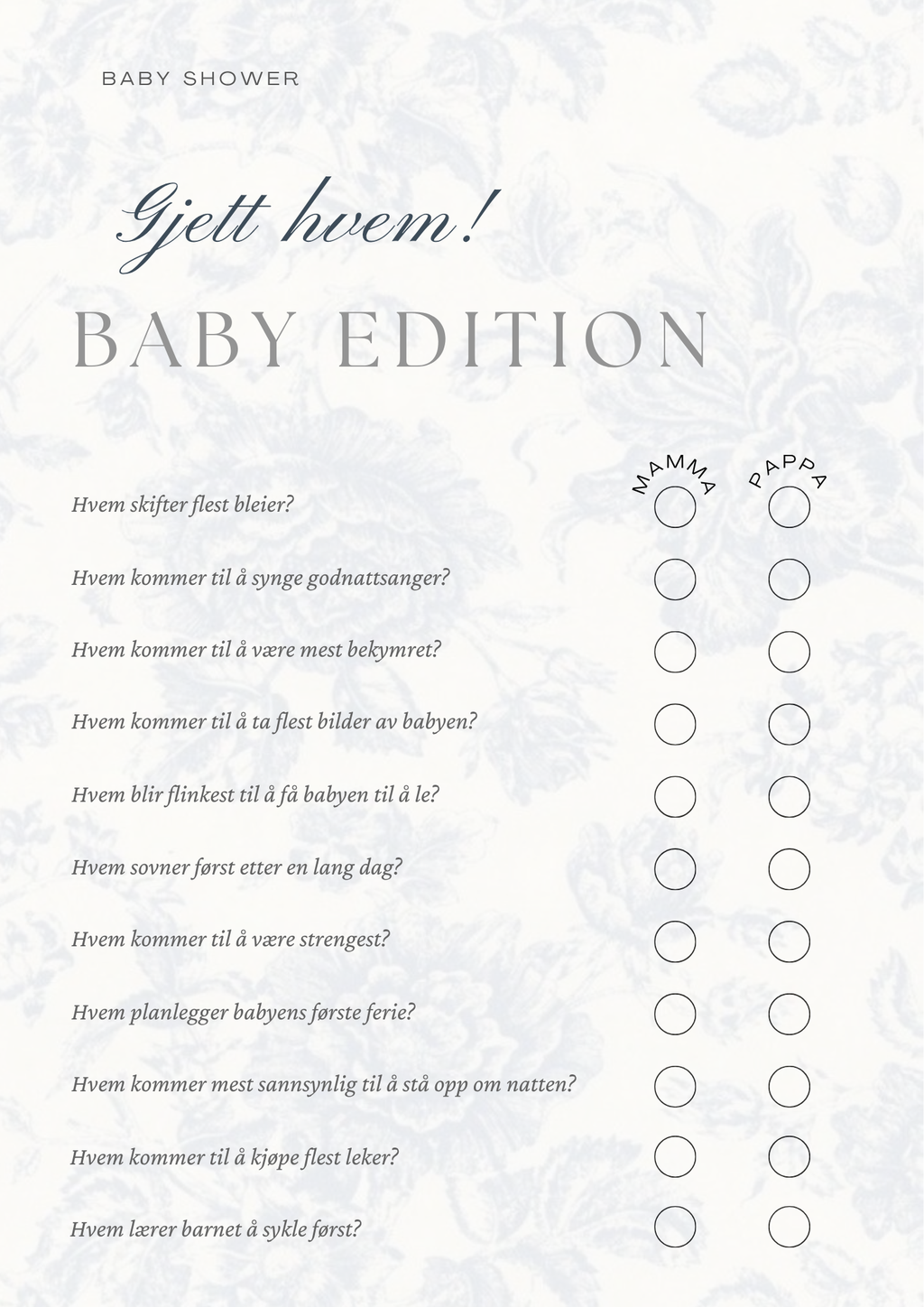 Babyshowerlek Bundle Nøytral Norsk