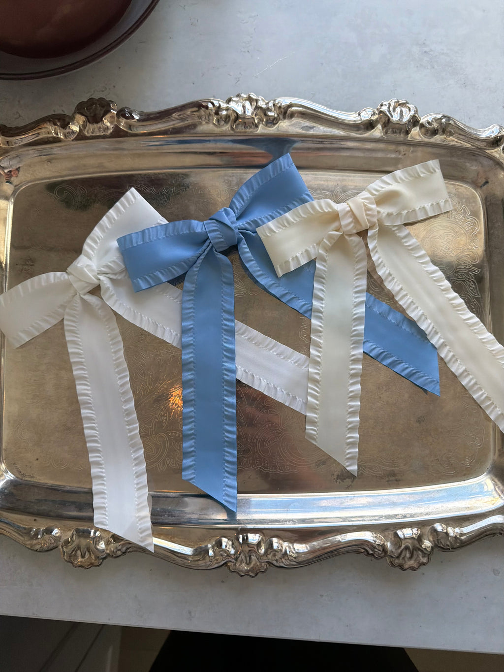 Clara Hair Bow Bleu